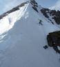 An alternative steeper entry into the gully of 'The Last Hippo'  Photo: Andy Inglis